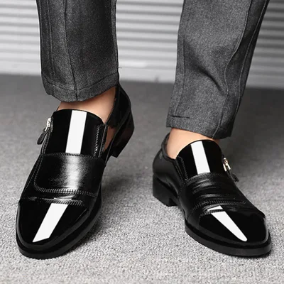 Neue große Herren-Business-Schuhe, formelle Lederschuhe für Herren, bequemer Slip